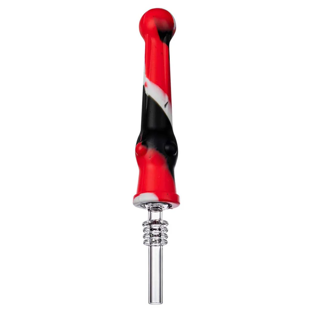 Silicone 6.75" Nectar Collector with Quartz Tip - Image 4