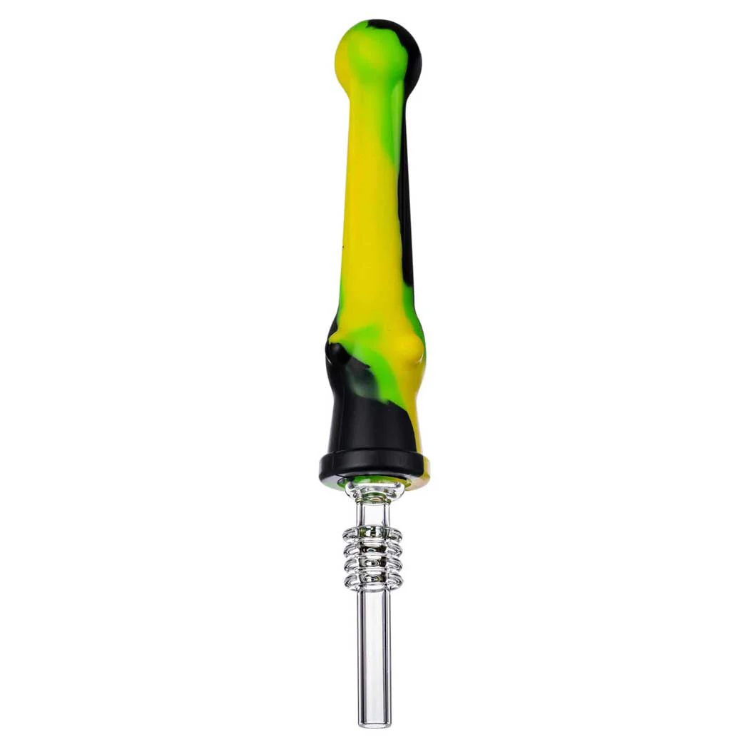 Silicone 6.75" Nectar Collector with Quartz Tip - Image 7